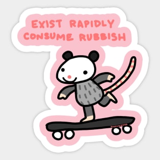 live fast eat trash lol Sticker